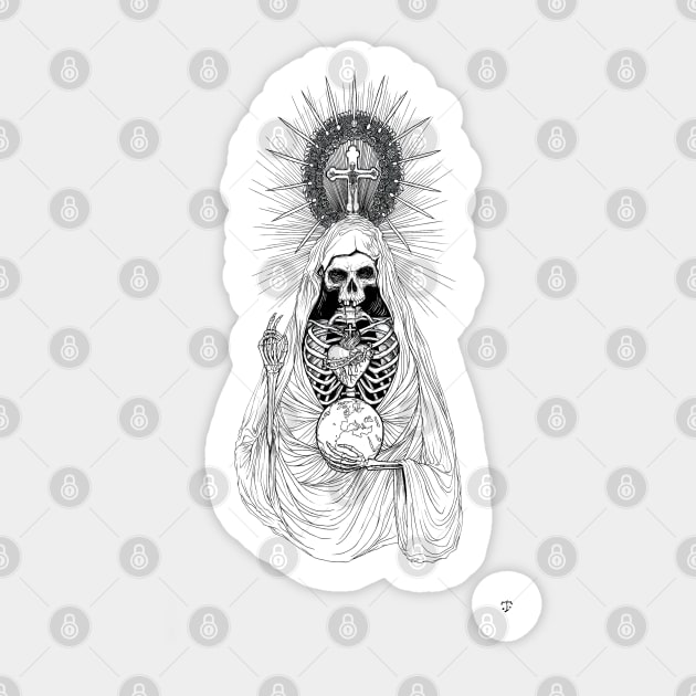 Santa Muerte Sticker by tristan.r.rosenkreutz